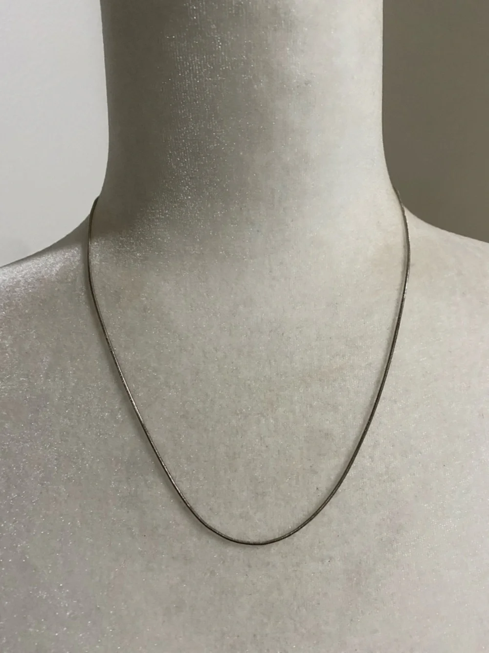 Slinky Silver Snake Chain Necklace Tarnish Resistant Liquid Silver Minimalist